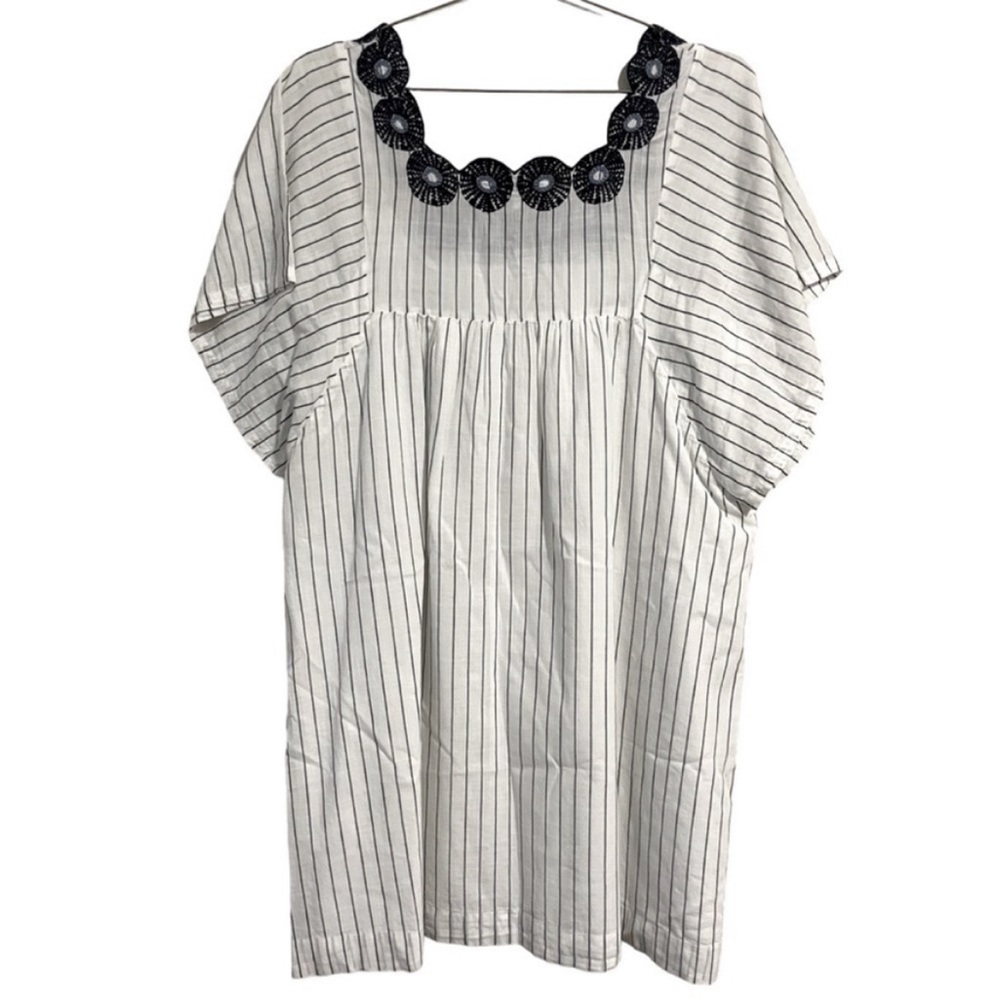 Madewell Embroidered Floral Flowy Stripped Mini Dress - Picture 7 of 7